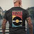 Sounds Better On Vinyl Vintage Vinyl Record Collector Men's T-shirt Back Print Gifts for Old Men