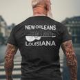 Souvenir New Orleans Guitar Music Louisiana New Orleans Men's T-shirt Back Print Gifts for Old Men