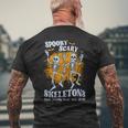 Spooky Scary Skeletons Send Shivers Down Your Spine Men's T-shirt Back Print Gifts for Old Men