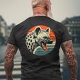 Spotted Laughing Hyena Retro Sun Men's T-shirt Back Print Gifts for Old Men