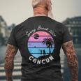 Spring Break 2024 Cancun Mexico Beach Retro Surf Vacation Men's T-shirt Back Print Gifts for Old Men