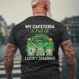 St Patrick's Day Lunch Lady Chef My Cafeteria Workers Men's T-shirt Back Print Gifts for Old Men