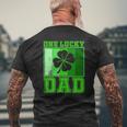 St Patrick's Day One Lucky Dad Vintage Father Mens Back Print T-shirt Gifts for Old Men