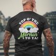 St Patrick's Day Top O The Mornin To Ya St Paddy's Rainbow Men's T-shirt Back Print Gifts for Old Men