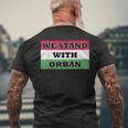 We Stand With Orbán Ungarn T-Shirt mit Rückendruck Geschenke für alte Männer