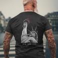 Statue Of Liberty New York City Nyc Ny Usa America Souvenir Men's T-shirt Back Print Gifts for Old Men