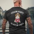 Stealing Hearts Blasting Farts Cavalier King Charles Spaniel Men's T-shirt Back Print Gifts for Old Men