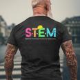 Stem Science Technology Engineering Math Teacher Men's T-shirt Back Print Gifts for Old Men