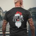 Step Dad Claus Santa Christmas Matching Family Father Day Mens Back Print T-shirt Gifts for Old Men