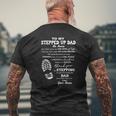 To My Stepped Up Dad His Name Mens Back Print T-shirt Gifts for Old Men