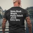 Sticky Rice Asian-Food Travel Noodle Foodie Men's T-shirt Back Print Gifts for Old Men