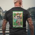 The Stoner Tarot Card Skeleton Cannabis Weed Lover Marijuana Men's T-shirt Back Print Gifts for Old Men