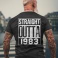 Straight Outta 1983 Great Birthday Men's T-shirt Back Print Gifts for Old Men