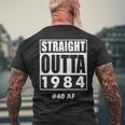 Straight Outta 1984 40 40Th Birthday Men's T-shirt Back Print Gifts for Old Men