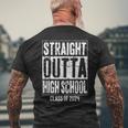 Straight Outta High School Graduation Class Of 2024 Grad Men's T-shirt Back Print Gifts for Old Men