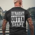 Straight Outta Shape Workout Or Gym Men's T-shirt Back Print Gifts for Old Men