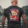 Strawberry Jams But My Gun Don't Teddy Bear Meme Men's T-shirt Back Print Gifts for Old Men