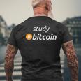 Study Bitcoin Cotización Famosa De Bitcoin Camiseta Hombre Estampado Espalda Regalos para ancianos