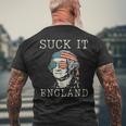 Suck It England George Washington 4Th Of July Men's T-shirt Back Print Gifts for Old Men