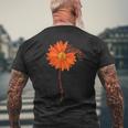 Sunflower N Dating Violence Awareness Orange Ribbon Men's T-shirt Back Print Gifts for Old Men