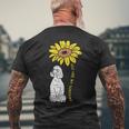 Sunflower Sunshine Poodle Dog Lover Owner Men's T-shirt Back Print Gifts for Old Men