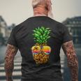 Sunglasses Pineapple Aloha Hawaii Luau Hawaiian Vacation Men's T-shirt Back Print Gifts for Old Men