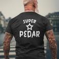 Super Pedar Persian Farsi Dad For Men Mens Back Print T-shirt Gifts for Old Men