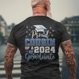 Super Proud Cousin Of 2024 Graduate Awesome Family College Men's T-shirt Back Print Gifts for Old Men