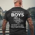 Supercross Dirt Bike Motorcycle Real Boys Ride Motocross Men's T-shirt Back Print Gifts for Old Men