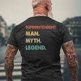 Superintendent Man Myth Legend Men's T-shirt Back Print Gifts for Old Men