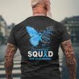 Support Aquad Butterfly Men's T-shirt Back Print Gifts for Old Men