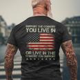 Support The Country You Live In The Country You Support Men's T-shirt Back Print Gifts for Old Men