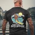 Surf Like Squatch Surfing Bigfoot Beach Sasquatch S Men's T-shirt Back Print Gifts for Old Men