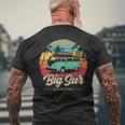 Surfer Big Sur California Beach Vintage Van Surf Men's T-shirt Back Print Gifts for Old Men