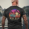 Surfer Big Sur California Vintage Van Surf Men's T-shirt Back Print Gifts for Old Men