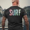Surfer Surfboard Surf Club Retro Vintage Hawai Beach Men's T-shirt Back Print Gifts for Old Men