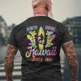 Surfer Tie Dye Hawaii North Shore Oahu Hawaiian Men's T-shirt Back Print Gifts for Old Men