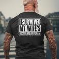 I Survived My Wife's Doctorate Program Phd Husband Men's T-shirt Back Print Gifts for Old Men