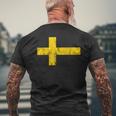 Sweden Flag Swedish Flag Sverige Swede Costume T-Shirt mit Rückendruck Geschenke für alte Männer