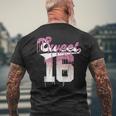 Sweet 16 Sweet Sixn 16Th Birthday Men's T-shirt Back Print Gifts for Old Men
