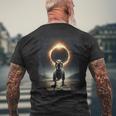 T-Rex Dinosaur Totality April 8 2024 Total Solar Eclipse Men's T-shirt Back Print Gifts for Old Men