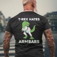 T-Rex Hates Armbars Bjj Jiu Jitsu Men's T-shirt Back Print Gifts for Old Men