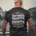 Tattooed Daughter Tattoo Fathers Day Dad Men's T-shirt Back Print Gifts for Old Men