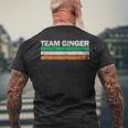 Team Ginger Ireland Flag Irish Pride Men's T-shirt Back Print Gifts for Old Men