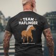 Team Haflinger Unserherzenspony Haflinger Pony T-Shirt mit Rückendruck Geschenke für alte Männer