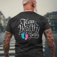 Team Healthy Baby Shower Gender Reveal Party Men's T-shirt Back Print Gifts for Old Men