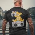 Teddy Bear Boombox By San Francisco Street Artist Zamiro Men's T-shirt Back Print Gifts for Old Men