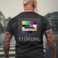 Testbild Störung Vintage Retro T-Shirt mit Rückendruck Geschenke für alte Männer