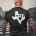 Texas Pride Sign Language Men's T-shirt Back Print Gifts for Old Men