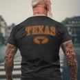 Texas Pride Varsity Town Blank Space Distressed Men's T-shirt Back Print Gifts for Old Men